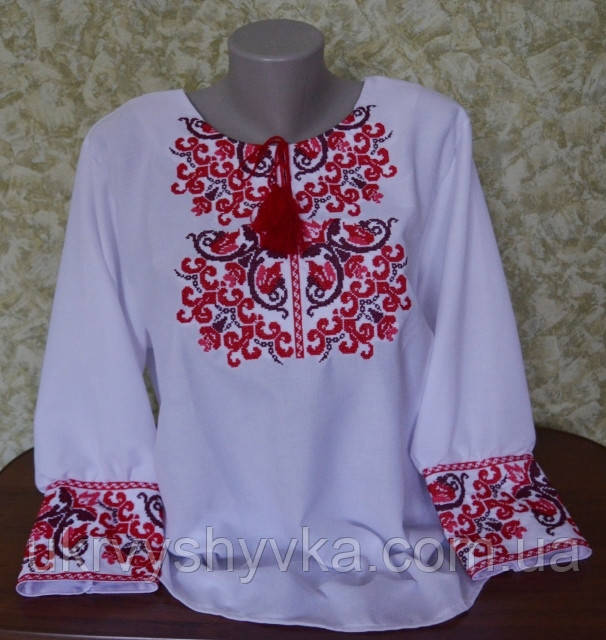 Вишиванка жіноча "Мотиви" червона