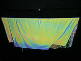 Світловідбивна тканина Хамелеон синя 1.3 метра, фото 3