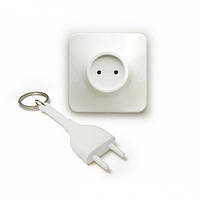 Ключниця настінна та брелок для ключів Unplug Qualy (білий)