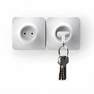 Ключниця настінна та брелок для ключів Unplug Qualy (білий), фото 3