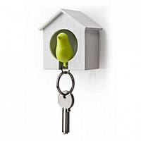 Ключница настенная и брелок для ключей Sparrow Qualy (белый-зеленый)