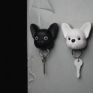 Ключниця настінна Frenchy Dog Qualy (чорна), фото 3