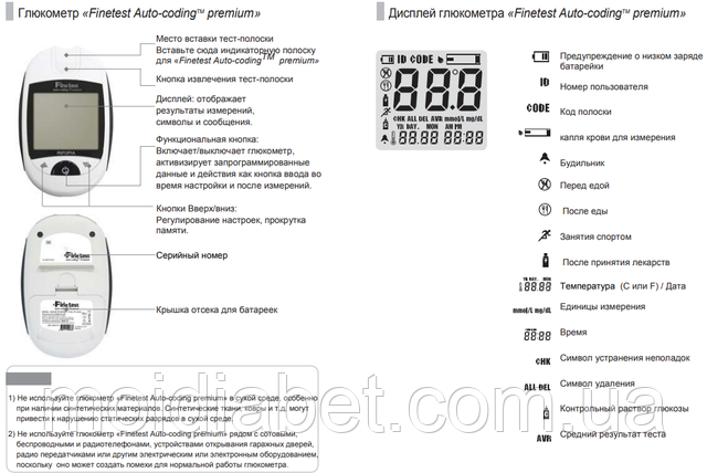 Глюкометр Finetest Premium + 50 тест полосок - фото 2 - id-p935340036