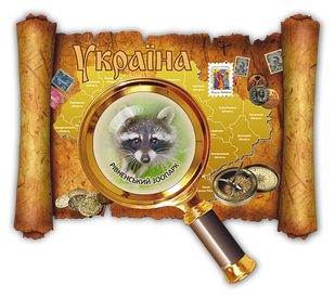 Магніт-карта "Рівненський зоопарк (єнот)