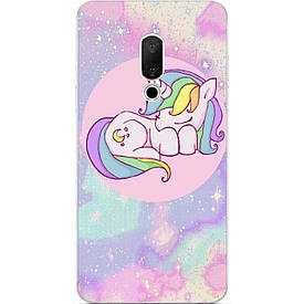 Чохол з картинкою силіконовий для Meizu 15 Plus Сплячий єдиноріг