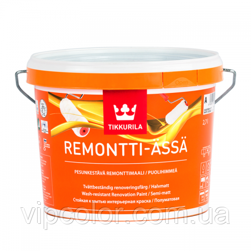 Купити Tikkurila Remontti Assa Напівматова акрилатна фарба латексна А 2 ...