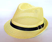 Шляпа "Челентанка", желтая сетка (54 см)