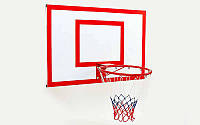 Щит баскетбольный с кольцом и сеткой усиленный UR (щит-металл,р-р 120x90см, кольцо d-45см)