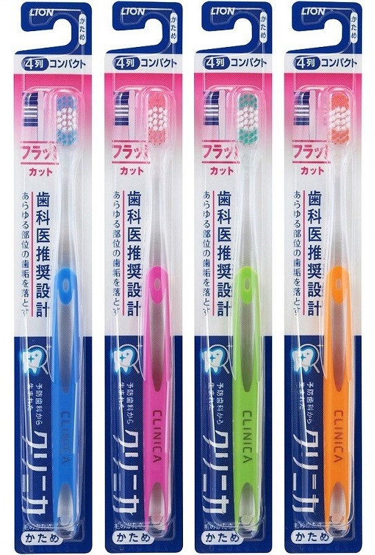 Зубна щітка LION 4-х РЯДНА з ПЛОСКИМ зрізом "Clinica" (Середньої жорсткості) 1 шт (153238)