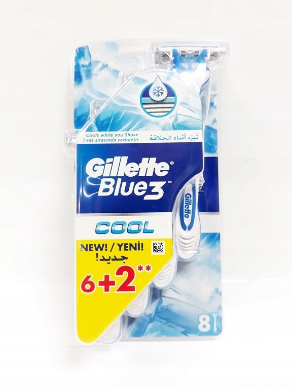 Набір одноразових станків для гоління Gillette Blue 3 Cool Original (6+2 в подарунок) 01147