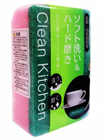 Губка для миття посуду з поролону абразивна (130028) AISEN_KOUGYOU KITCHEN, фото 1