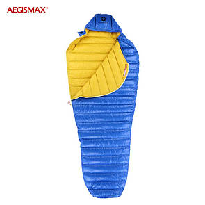 Спальник пуховий Aegismax LETO +7°C +2°C Large 200 см Blue