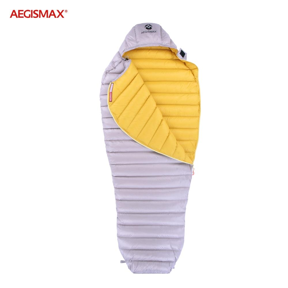 Пуховий спальний мішок Aegismax LETO +7°C +2°C Regular 190 см Gray