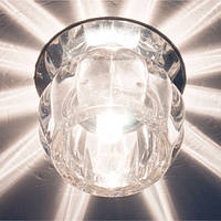 Встраиваемый декоративный точечный светильник с кристаллом Feron JD92 прозрачный хром
