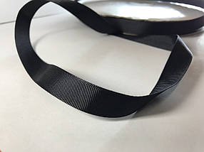 Репсова стрічка щільний колір чорний 14 мм