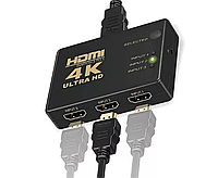 HDMI свитч 4K переключает с 3 входов на 1 экран ТВ switcher свич UH-301