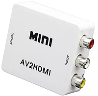 Переходник с AV RCA тюльпан на HDMI адаптер