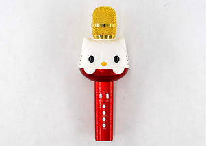 Дитячий бездротовий караоке-мікрофон U63 Hello Kitty з колонкою, фото 4