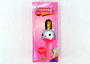 Дитячий бездротовий караоке-мікрофон U63 Hello Kitty з колонкою, фото 6