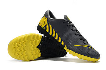 Футбольні сороконіжки Nike Mercurial VaporX XII Academy TF Dark Grey/Black/Yellow