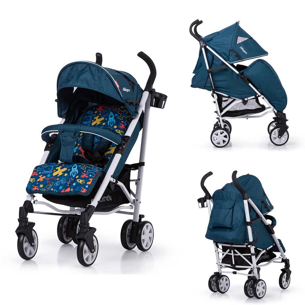 Коляска прогулочная тростина CARRELLO Allegro CRL-10101 Aviation Blue синій