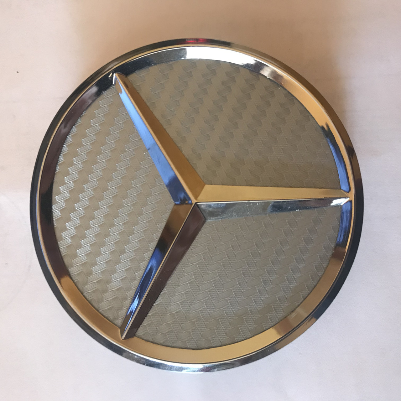 Ковпачки заглушки на литі диски в диски Мерседес  Mercedes (75/70/16) сірий  карбон/хром