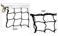 Сетка для волейбола Элит10 UR (PP 3,5мм, р-р 9,5x1м, ячейка 10x10см, метал. трос)