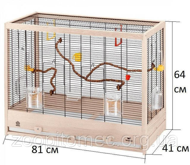 клітка для папуг дерев'яна