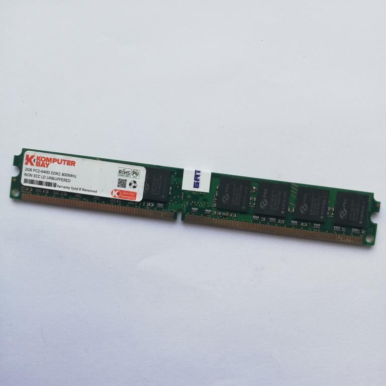 Оперативна пам'ять DDR2 2Gb 800MHz PC2 6400U Low Profile CL6 Б/В MIX