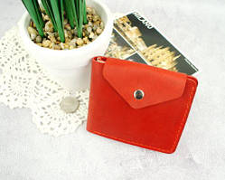 Стильний червоний гаманець зі шкіри Рута