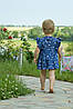 Літнє плаття-туніка з шортиками для дівчаток від 1 до 2-х років (р. 80-92) ТМ Модный карапуз Синій 03-00869-0, фото 5
