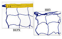 Сетка для волейбола Эконом12 UR (PP 2,5мм, р-р 9x0,9м, ячейка 12x12см, шнур натяж.)