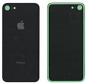 Кришка корпусу для iPhone 8 Чорна (скло) (Великий виріз) оригінал PRC