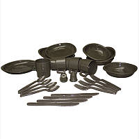 Столовый набор на 4 персоны (26 предметов) олива пищевой пластик Mil-Tec Германия