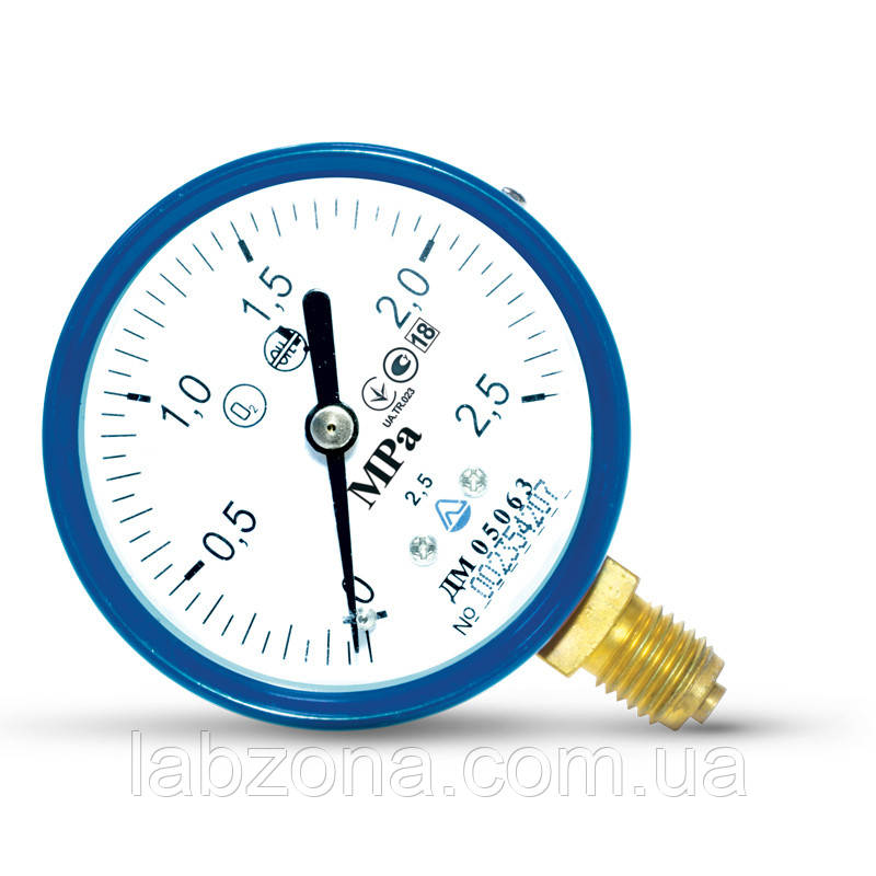 Манометр для кисню,пропану, ацетилена ДМ 05-01 Склоприлад для пропану діаметр корпусу 50