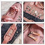 Сумка жіноча PINK в стилі Victoria's Secret дорожня спортивна для фітнесу з відділенням для взуття (рожева), фото 7