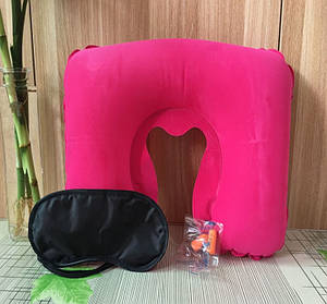 Набір для подорожей ZIC надувна подушка + затички для сну + маска для сну Червоний