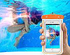 Водонепроникний чохол для смартфона Aqualight світний жовтогарячий, фото 6
