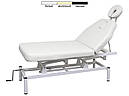 Масажний стіл-кушетка 2-х секційна Бежевий з механічно регульованою висотою мод. 257, фото 3