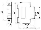 Автоматичний вимикач 1р 40А 4,5кА "C" [s002012] E.NEXT e.mcb.stand.45.1.C40, фото 2