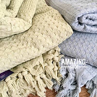 Літні натуральні простирадло, пледи, покривала.