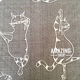 Літнє покривало, плед, простирадло <unk> Плед двосторонній — Yoga Cats. Розмір — 180х220 см., фото 10