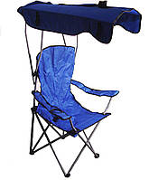 Раскладное кресло паук для пикника и рыбалки с навесом R28854 52х88х140 см, синее