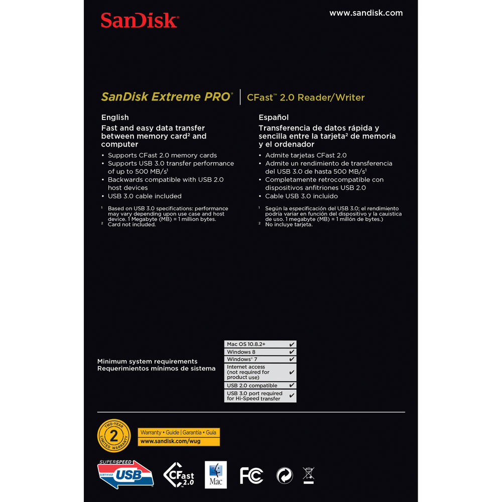 Картридер SanDisk Extreme PRO CFast 2.0 Reader/Writer - фото 6 - id-p104071853