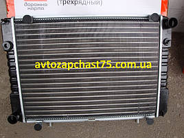 Радіатор Газель 3302, Газ 2217, Соболь 3-рядний, під рамку, алюмінієвий, на штирях (виробництво Дорожня карта, Харків)
