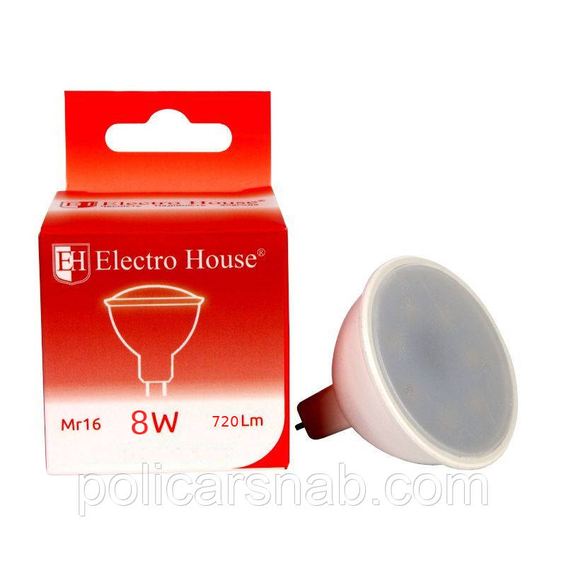ElectroHouse LED лампа для точкових світильників MR16 8W
