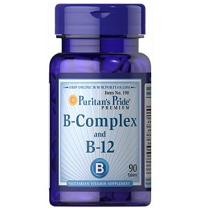Вітаміни Puritan's Pride Vitamin B-Complex and Vitamin B-12 (90 таблеток.)