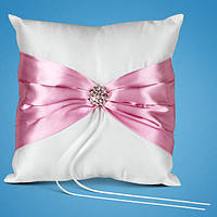 Подушечка для обручних кілець із рожевою стрічкою