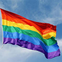 Прапор ЛГБТ Прапорна сітка, 1,5х1 м, Кишеня під держак
