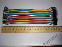Перемычки шлейф кабель Dupont папа-мама 5шт 20см. Arduino,Avr.